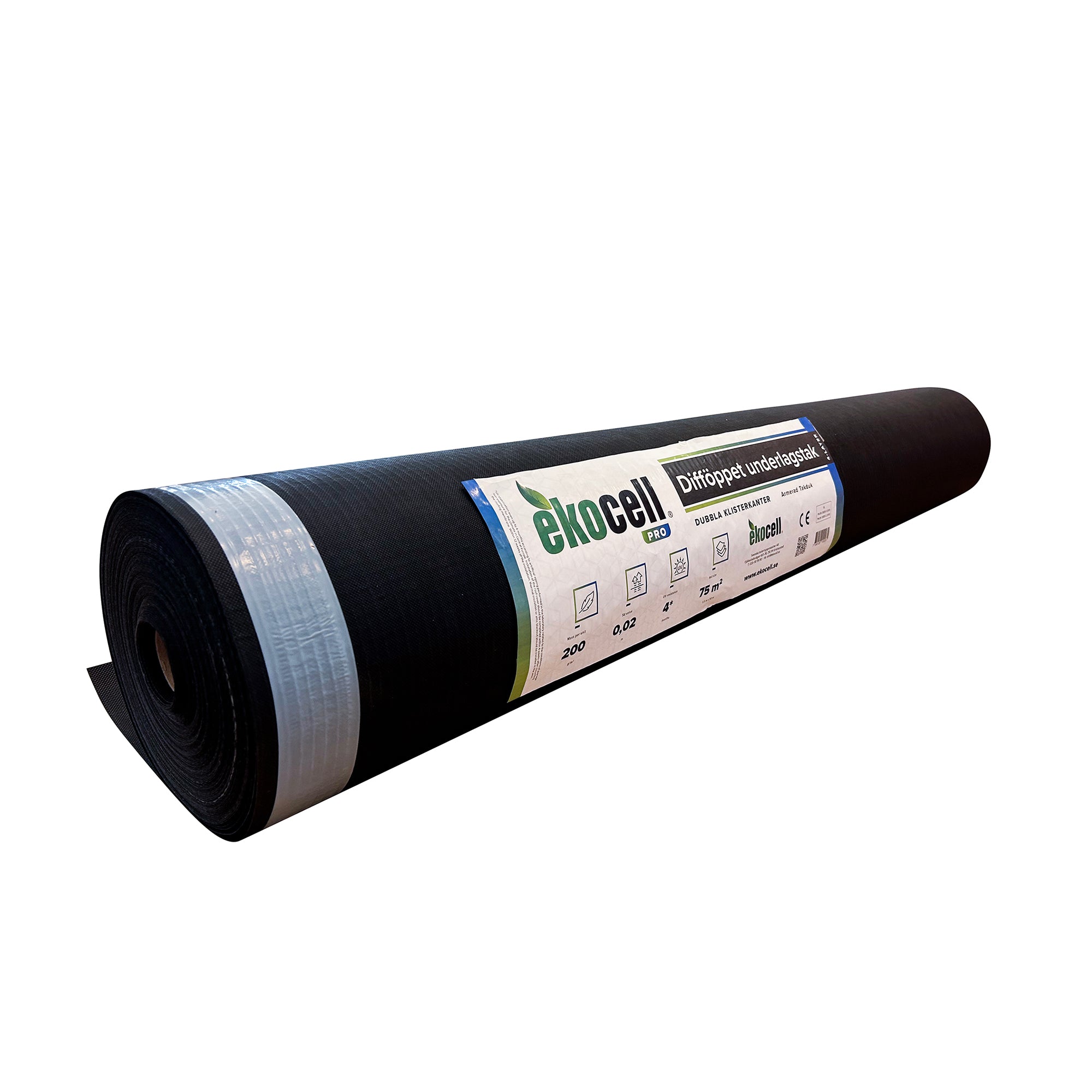 Ekocell Diffusionsöppen takduk 200g 75m2